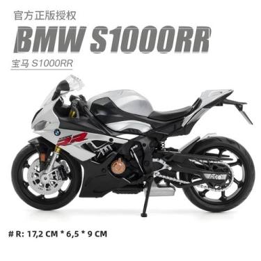 Imagem de Brinquedo Modelo De Motocicleta De Liga Metálica BMW S1000RR Escala 1: