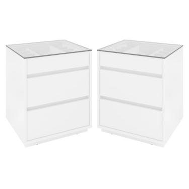 Imagem de Conjunto De Mesas De Cabeceira Cuiabá Branco