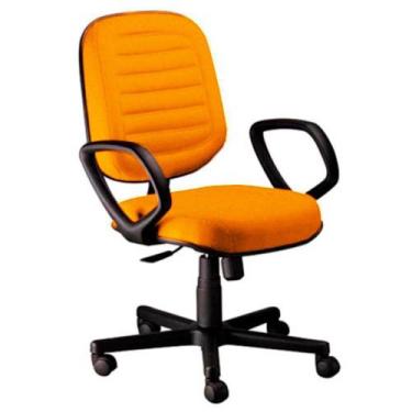 Imagem de Cadeira Diretor Gomada Com Braços Linha Blenda Laranja - DESIGN OFFICE
