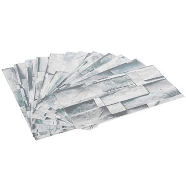 Imagem de ZJchao Adesivo de Ladrilhos, Casca de Ladrilhos de Backsplash e Adesivo de Ladrilhos de Pvc Stick de Peel -d'água e Telha de Parede de Banheiro Com Auto -Adesivo para Decorar Sala de Estar, (Kit042)