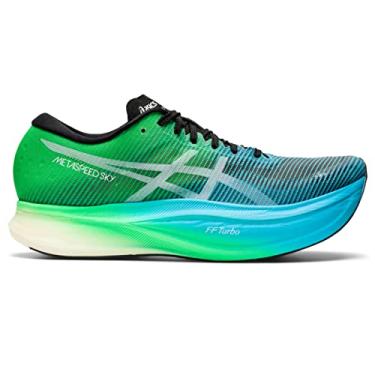 Imagem de ASICS Tênis de corrida unissex METASPEED Sky+, Preto/folha nova, 14.5 Wide Women/13 Men