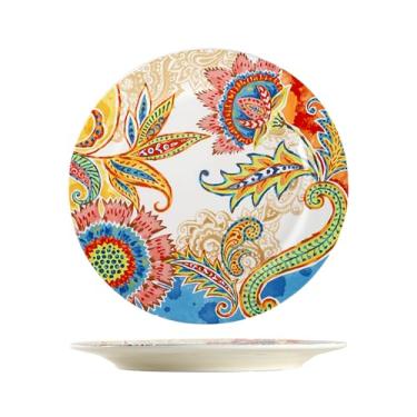 Imagem de American Retro Simple Creative Rural Style Underglaze Color Ceramic Steak Plate - Prato grande de 28 cm