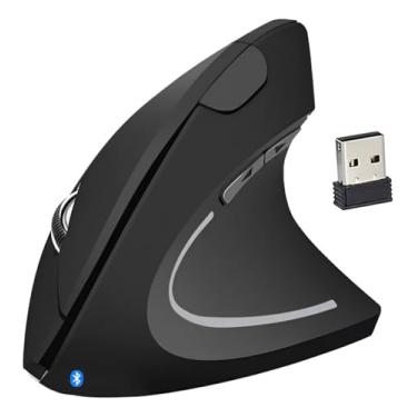 Imagem de Mouse Vertical Sem Fio Wireless Ergonômico Bluetooth D-m5
