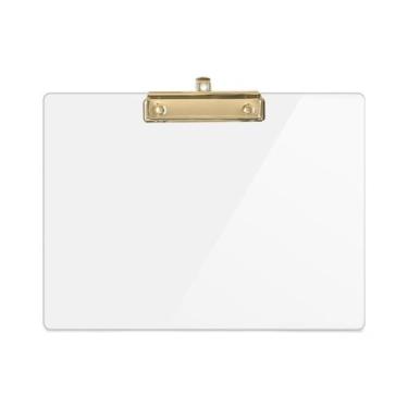 Imagem de Prancheta UNIQOOO Clear Acrylic Landscape 32x23cm com clipe