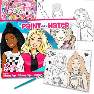 Imagem de Barbie Paint with Water Set for Kids, Toddlers Age 3+ - Bundle with 36 Page Cute Cartoon Mess-Free Water Coloring Book for Ages 3 4 5 6 7 8 Plus More | Barbie No-Mess Arts and Crafts