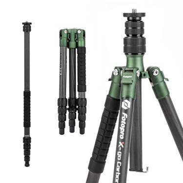 Imagem de Tripé de câmera, Fotopro X4i + Alloy Alloy Profissional Compacto Viagem Portátil Tripé de Câmera 134,9 cm com Placa de Liberação Rápida DSLR Tripé para Câmera Nikon/Sony/Canon, Laranja
