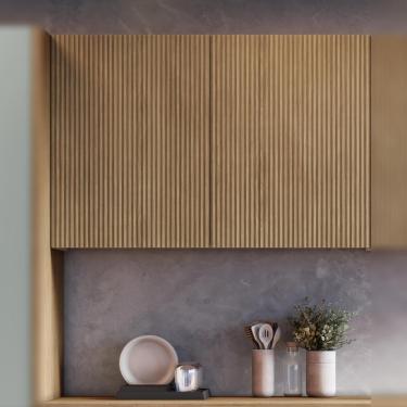 Imagem de Armário Aéreo 2 Portas 120cm 100% Mdf Rainha Nature Nesher