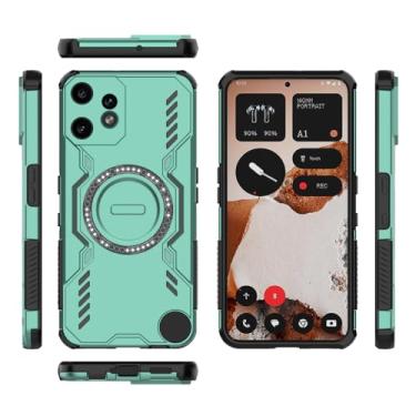 Imagem de Elubugod Capa compatível com Nothing CMF Phone 2 Pro, compatível com MagSafe, compatível com Nothing CMF Phone 2 Pro Dissipation Cool Anti-Fall Mobile Cases verdes