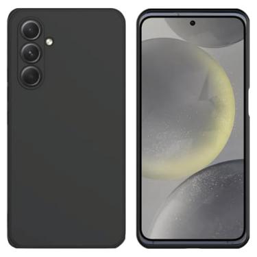 Imagem de Capa Capinha Case Anti Schok Slim Aveludada Preta Compatível Samsung Galaxy S24 Plus