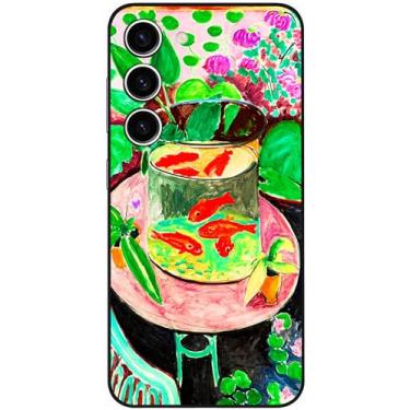 Imagem de Berkin Arts Capa artística de silicone compatível com Samsung Galaxy S23 FE 5G Koi Fish Water Lily Botanical (peixinho dourado por Henri Matisse)