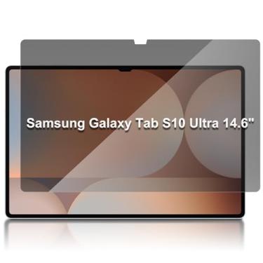 Imagem de MiKoyi Protetor de tela de privacidade de 14,6 polegadas para Samsung Galaxy Tab S10 Ultra 2024 / S9 Ultra 14,6 polegadas 2023 / Tab S8 Ultra 2022, protetor de tela de vidro temperado para tablet