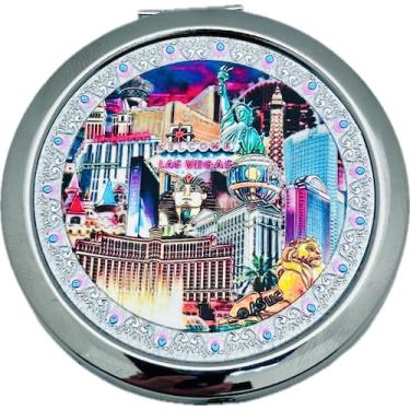 Imagem de Central Souvenir and Novelty LLC Espelhos compactos de Las Vegas, design multi-óleo Sin City (Landmarks)