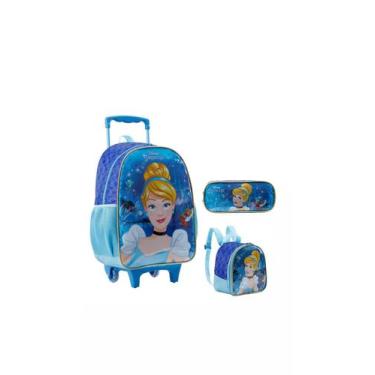 Imagem de Kit Mochila + Lancheira + Estojo Cinderela - Xeryus