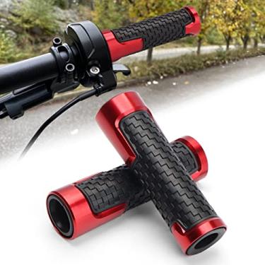 Imagem de URLWALL Punhos de guidão premium, punhos de motocicleta com alumínio para Sur Ron Light Bee X e S Segway x160 x 260, punhos de guidão confortáveis antiderrapantes para peças Sur Ron (vermelho B)