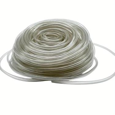 Imagem de Tubo de distribuição em branco transparente de PVC de 30,5 m (6 mm x 4 mm) mangueira de irrigação por gotejamento linha de tubo de irrigação de jardim