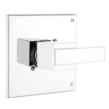 Imagem de DLymtrx Placa quadrada de acabamento de chuveiro de substituição para Delta 1300/1400 e 13/14 Series - Painel de capa de chuveiro compatível, apenas kit de acabamento (válvula e cartucho não incluídos