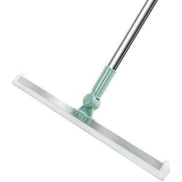 Imagem de Rodo Multifuncional com Silicone, Cabo Extensor 104 cm, Verde Menta e Branco, para Limpeza de Janelas e Superfícies. é a Ferramenta de Limpeza Perfeita para Qualquer Superfície em sua Casa.