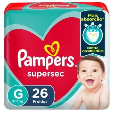 Imagem de Fralda Pampers Supersec Mega G com 26 Unidades