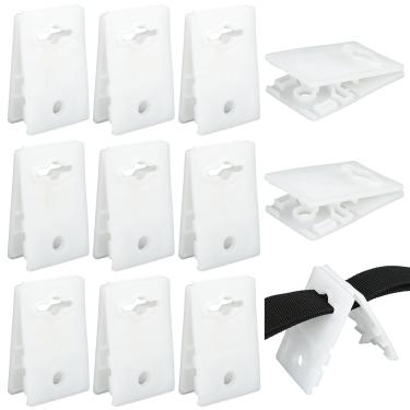 Imagem de lasuroa 12un Grampos de Cobertura Solar Piscina, Embutidos Bobine Plástico Manta Kit de Fixação Bobine Grampos Revestimento para Piscina Universal (Branco)