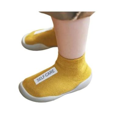 Imagem de Sapatos Infantis Antiderrapantes com Sola Macia e Malha de Borracha - 