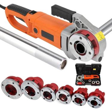 Imagem de Debulhadora De Tubos Elétricos,2300w Hevy-duty Hnd-held Power Drive Kit,debulhadora De Tubos Mchine Motor De Cobre,debulhadora De Tubos Portble Com 6 Matrizes 1/2"-2", 6head