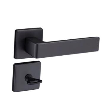 Imagem de Fechadura Pado Concept 419 Banheiro Preta 40Mm Quadrada Ep