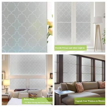 Imagem de Película De Vidro Fosco Para Janelas, Adesiva, Com Bloqueio UV, Removí