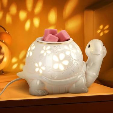 Imagem de Aquecedor elétrico de fusão de cera LESES Turtle Ceramic White