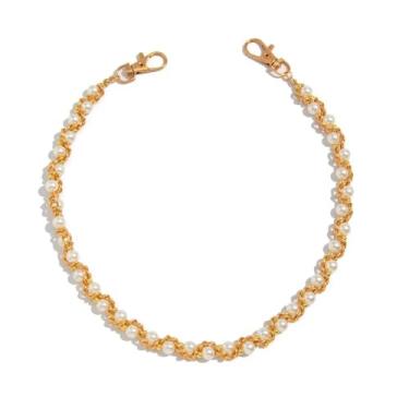 Imagem de twinkle eye Correntes de jeans para mulheres e homens, corrente de calça com pérolas – estilo gótico punk anos 80 anos 90 hip hop cinto corrente para calças chaveiros, One Size, Liga metálica, Sem