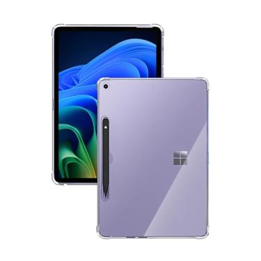 Imagem de Capa transparente para tablet Microsoft Surface Pro de 12 polegadas 2025, capa FJIASTB flexível de TPU à prova de choque com airbag para tablet Windows 11, leve (transparente)