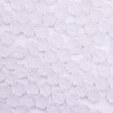 Imagem de Miçanga Flor Diversas Acrílico Transparente Fosco 6mm 100pçs 16g Passa