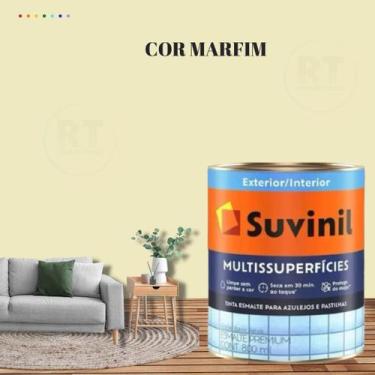Imagem de Tinta Epoxi Cozinhas e Banheiros Cor Amarelo Multissuperfícies 800ml S