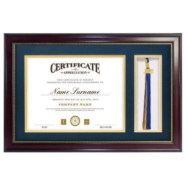 Imagem de Diploma Frame GraduatePro Mahogany para certificado 8,5x11
