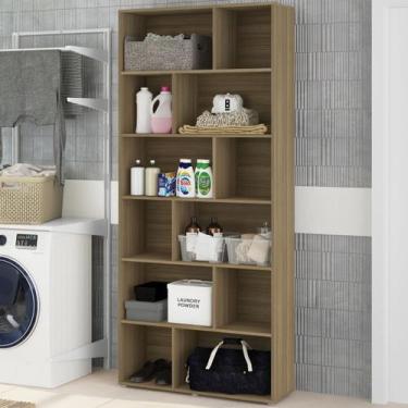 Imagem de Estante para Livros Xangai 10 Prateleiras Castanho - Politorno, Castan