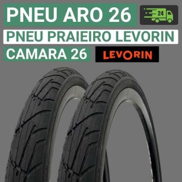 Imagem de Pneu Aro 26 Bicicleta Pneu Praieiro Aro 26 Pneu 26 x 1.95 Pneu Balão P