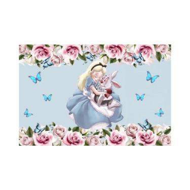 Imagem de Painel de Tecido Sublimado Alice no Pais das Maravilhas Borboletas - F