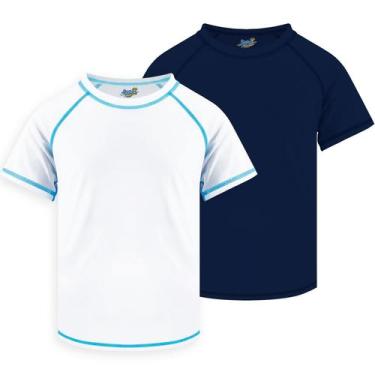 Imagem de Camisa de natação Rash Guard Semois Boys 10-12 anos UPF 50+, pacote co