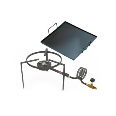 Imagem de Fogareiro Fogão F1B3 30Cm + Chapa Bifeteira 32Cm Progás