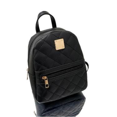 Imagem de Mini Bolsa Mochila Ombro Couro PU Feminina Adulto Infantil - Modas Fag