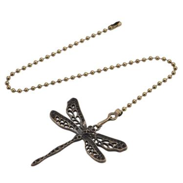 Imagem de UKCOCO Corrente de puxar para ventilador de teto decorativo vintage libélula material fácil de instalar para ventiladores de teto e luzes decoração de casa