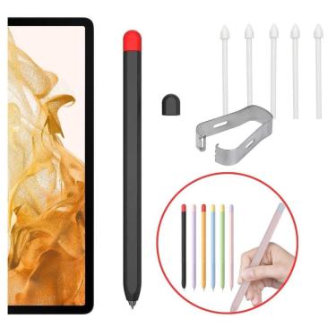 Imagem de Capa Antiderrapante + Pontas Extras Para S-Pen Galaxy Tab S8
