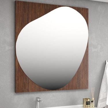 Imagem de Espelheira para Banheiro 80x86cm Brooklin Imbuia