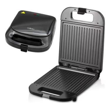 Imagem de Sanduicheira Elétrica Grill Antiaderente Grande Chapa Máquina 2 Em 1 I