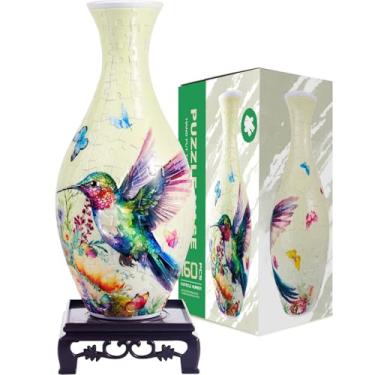 Imagem de Vaso de quebra-cabeça 3D, 160 peças, vaso de quebra-cabeça 3D para flores, artesanato e arte exclusivo para adultos, ótimo presente para mulheres, presentes de qualidade para o dia das mães, presente