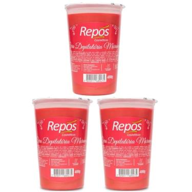 Imagem de Cera Depilatória Elástica para Depilação Repos 1,200Kg (1,200Kg, Morango)