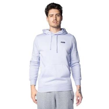 Imagem de Moletom Masculino Puma Capuz Estampa Logo Azul Claro-Masculino