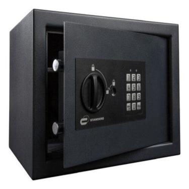 Imagem de Cofre Digital Aço Senha E Chave 25X35X25Cm - 15 Litros