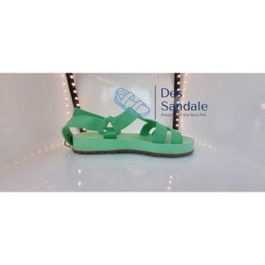 Imagem de Sandália Feminina Papete Plataforma - Desandale, Verde, 39/40