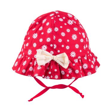 Imagem de Chapéu Infantil Margaridas Vermelho 1 a 2 anos - Pimpolho