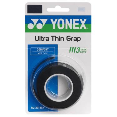 Imagem de Overgrip Yonex Ultra Thin Grap 0.4mm com 3 Unidades Preto